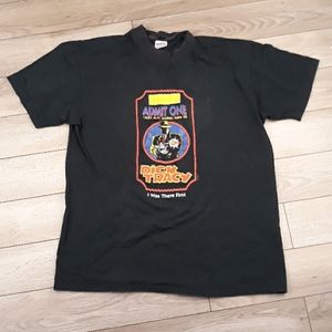 DICK TRACY Black Opening Night‎ Disney Stedman USA Mens T Shirt XL VTG